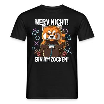 Zocken Gaming Nerv Nicht Bin Am Zocken - Männer T-Shirt - Schwarz - Vorne - AI Model Male 178 light (178cm)
