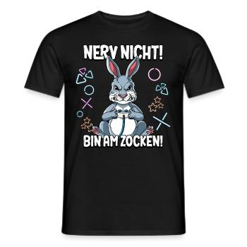 Zocken Gaming Nerv Nicht Bin Am Zocken - Männer T-Shirt - Schwarz - Vorne - AI Model Male 178 light (178cm)