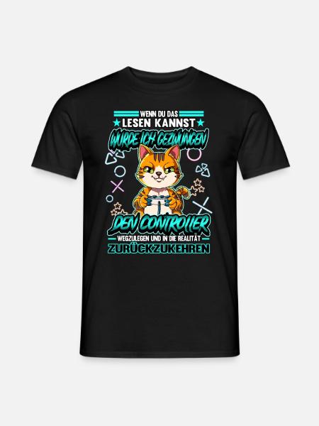 Zocken Gaming Gamer Zocker Videospiel - Männer T-Shirt - Schwarz