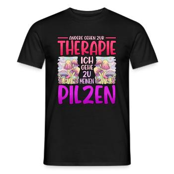 Pilzsammler Pilz Sucher - Männer T-Shirt - Schwarz - Vorne - AI Model Male 178 light (178cm)