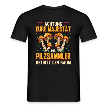 Pilzsammler Pilz Sucher - Männer T-Shirt - Schwarz - Vorne - AI Model Male 178 light (178cm)