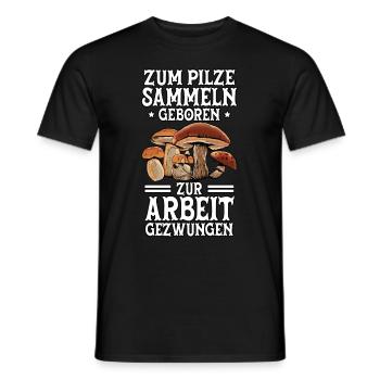 Pilzsammler Pilz Sucher - Männer T-Shirt - Schwarz - Vorne - AI Model Male 178 light (178cm)