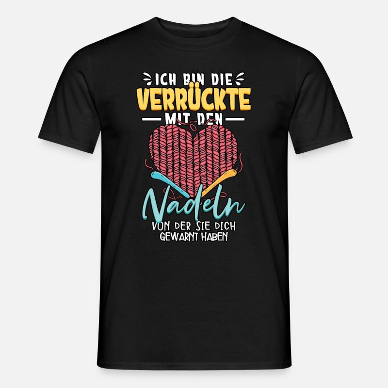 Häkeln - Männer T-Shirt - Schwarz