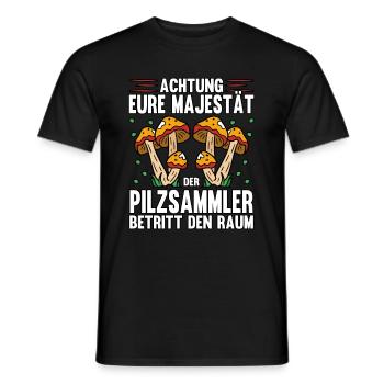 Pilzsammler Pilz Sucher - Männer T-Shirt - Schwarz - Vorne - AI Model Male 178 light (178cm)