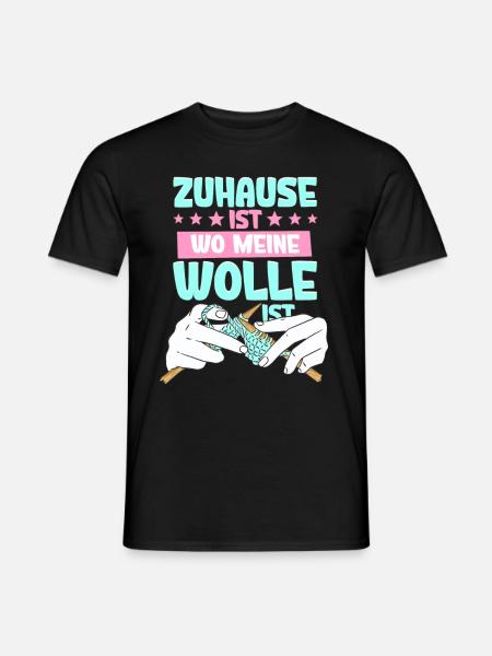 Häkeln - Männer T-Shirt - Schwarz