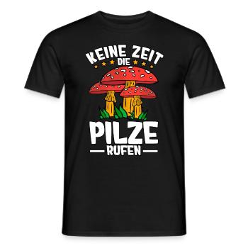 Pilzsammler Pilz Sucher - Männer T-Shirt - Schwarz - Vorne - AI Model Male 178 light (178cm)