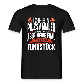 Pilzsammler Pilz Sucher - Männer T-Shirt - Schwarz - Vorne - AI Model Male 178 light (178cm)