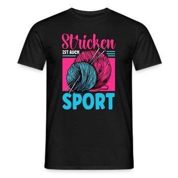 Häkeln - Männer T-Shirt - Schwarz - Vorne - AI Model Male 178 light (178cm)