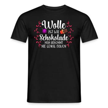 Häkeln - Männer T-Shirt - Schwarz - Vorne - AI Model Male 178 light (178cm)