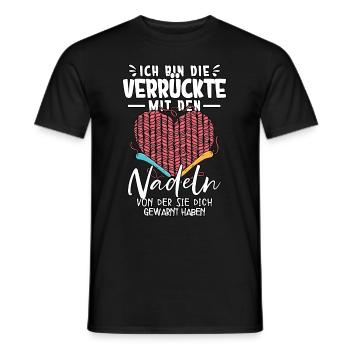 Häkeln - Männer T-Shirt - Schwarz - Vorne - AI Model Male 178 light (178cm)