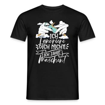 Häkeln - Männer T-Shirt - Schwarz - Vorne - AI Model Male 178 light (178cm)