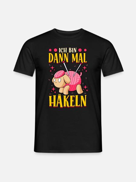 Häkeln - Männer T-Shirt - Schwarz