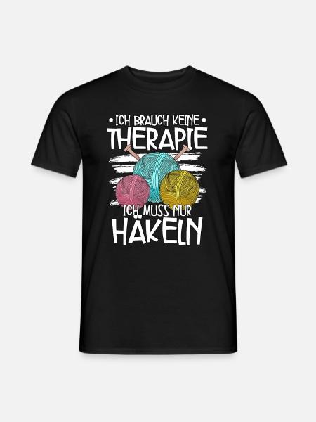 Häkeln - Männer T-Shirt - Schwarz