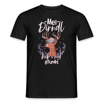 Mei Dirndl Hob I Ned Gfundn - Männer T-Shirt - Schwarz - Vorne - AI Model Male 178 light (178cm)