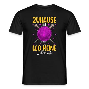 Häkeln - Männer T-Shirt - Schwarz - Vorne - AI Model Male 178 light (178cm)
