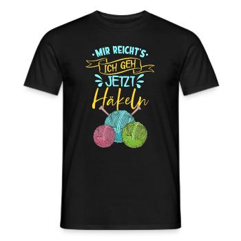 Häkeln - Männer T-Shirt - Schwarz - Vorne - AI Model Male 178 light (178cm)