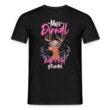 Mei Dirndl Hob I Ned Gfundn - Männer T-Shirt - Schwarz - Vorne - AI Model Male 178 light (178cm)