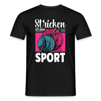 Häkeln - Männer T-Shirt - Schwarz - Vorne - AI Model Male 178 light (178cm)