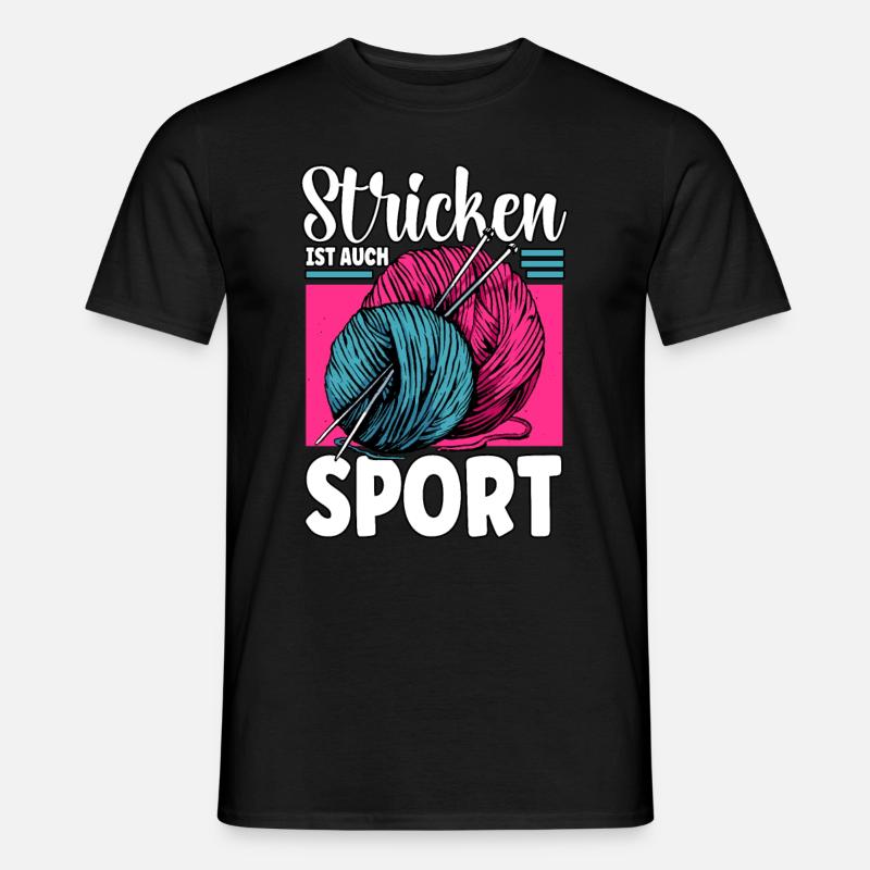 Häkeln - Männer T-Shirt - Schwarz