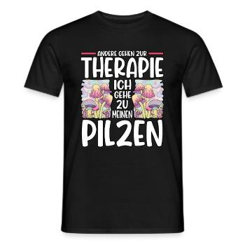 Pilzsammler Pilz Sucher - Männer T-Shirt - Schwarz - Vorne - AI Model Male 178 light (178cm)
