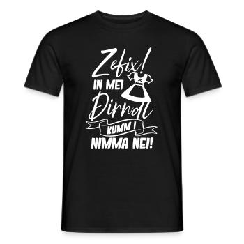In Mei Dirndl Kumm I Nimma Nei - Männer T-Shirt - Schwarz - Vorne - AI Model Male 178 light (178cm)