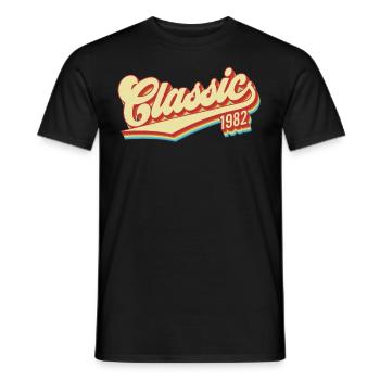1982 Geburtstag - Männer T-Shirt - Schwarz - Vorne - AI Model Male 178 light (178cm)