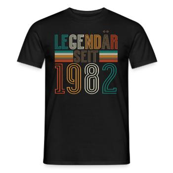 Legendär Seit 1982 Geburtstag - Männer T-Shirt - Schwarz - Vorne - AI Model Male 178 light (178cm)