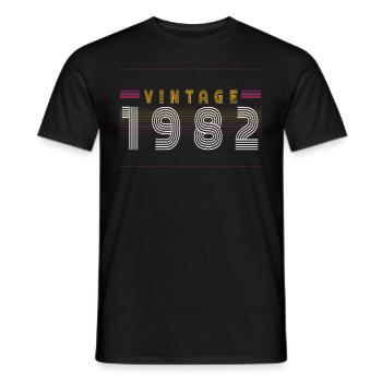 1982 Geburtstag - Männer T-Shirt - Schwarz - Vorne - AI Model Male 178 light (178cm)