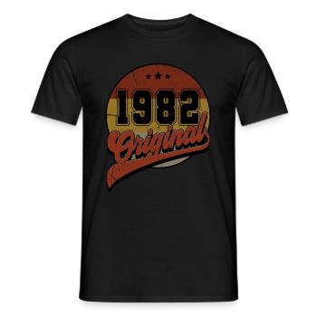 1982 Geburtstag - Männer T-Shirt - Schwarz - Vorne - AI Model Male 178 light (178cm)