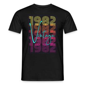 1982 Geburtstag - Männer T-Shirt - Schwarz - Vorne - AI Model Male 178 light (178cm)