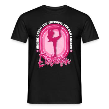 Eislaufen - Männer T-Shirt - Schwarz - Vorne - AI Model Male 178 light (178cm)