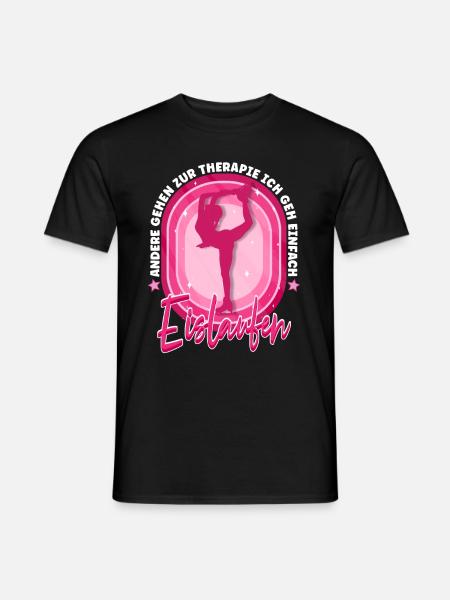 Eislaufen - Männer T-Shirt - Schwarz