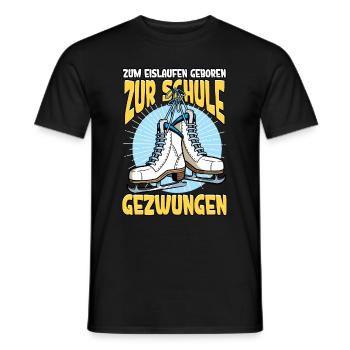 Eislaufen - Männer T-Shirt - Schwarz - Vorne - AI Model Male 178 light (178cm)