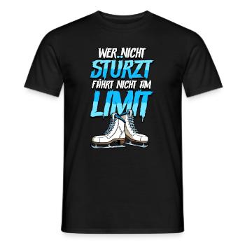 Eislaufen - Männer T-Shirt - Schwarz - Vorne - AI Model Male 178 light (178cm)