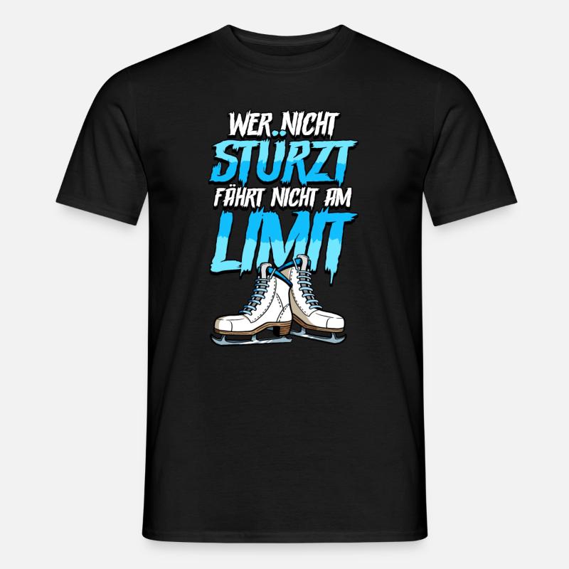 Eislaufen - Männer T-Shirt - Schwarz