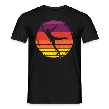 Eislaufen - Männer T-Shirt - Schwarz - Vorne - AI Model Male 178 light (178cm)