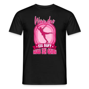 Eislaufen - Männer T-Shirt - Schwarz - Vorne - AI Model Male 178 light (178cm)