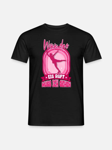 Eislaufen - Männer T-Shirt - Schwarz