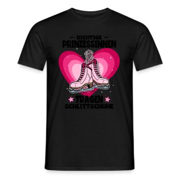 Eislaufen - Männer T-Shirt - Schwarz - Vorne - AI Model Male 178 light (178cm)