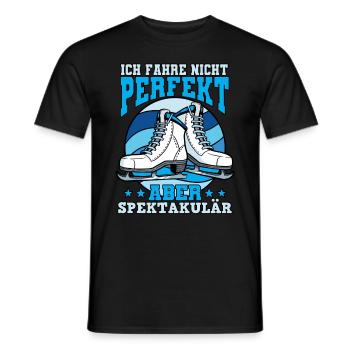 Eislaufen - Männer T-Shirt - Schwarz - Vorne - AI Model Male 178 light (178cm)