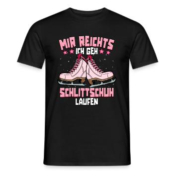 Eislaufen - Männer T-Shirt - Schwarz - Vorne - AI Model Male 178 light (178cm)