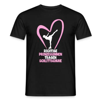 Eislaufen - Männer T-Shirt - Schwarz - Vorne - AI Model Male 178 light (178cm)