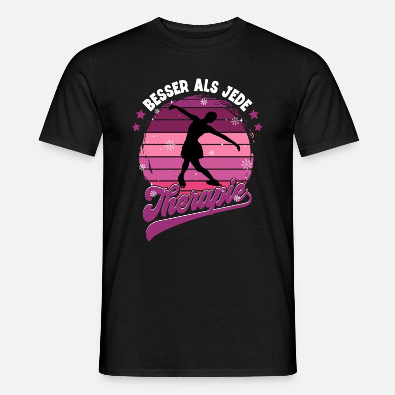 Eislaufen - Männer T-Shirt - Schwarz