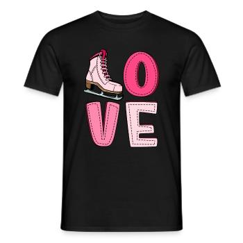 Eislaufen - Männer T-Shirt - Schwarz - Vorne - AI Model Male 178 light (178cm)