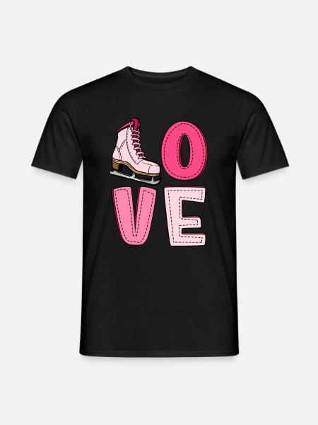 Eislaufen - Männer T-Shirt - Schwarz