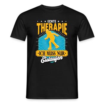 Eislaufen - Männer T-Shirt - Schwarz - Vorne - AI Model Male 178 light (178cm)