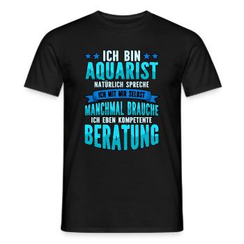 Aquarianer - Männer T-Shirt - Schwarz - Vorne - AI Model Male 178 light (178cm)