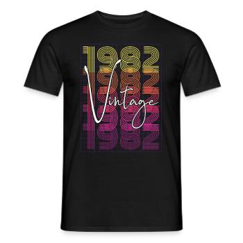 1982 Geburtstag - Männer T-Shirt - Schwarz - Vorne - AI Model Male 178 light (178cm)