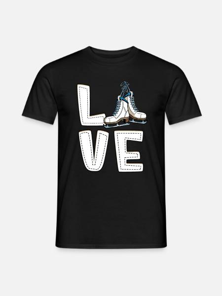 Eislaufen - Männer T-Shirt - Schwarz