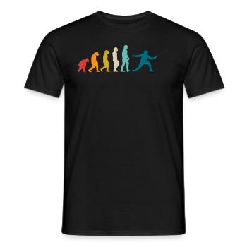 fencing - Men's T-Shirt - black - Front - AI Model Male 178 light (178cm)